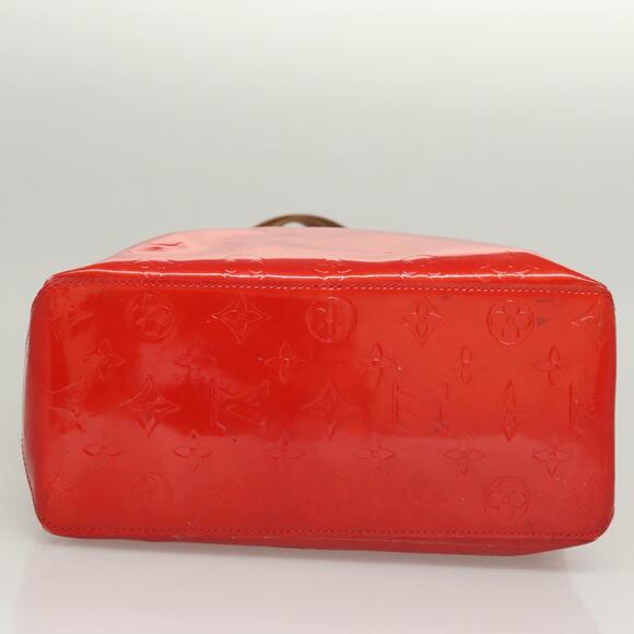 LOUIS VUITTON Monogram Vernis Reade MM Hand Bag Red Rouge M91086 - Picture 9 of 12